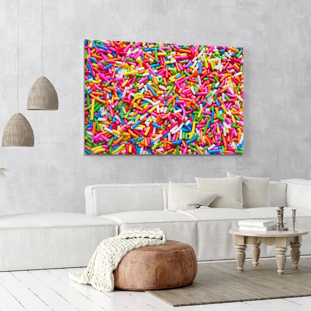 Sugar sprinkle dots Canvas Print or Poster
