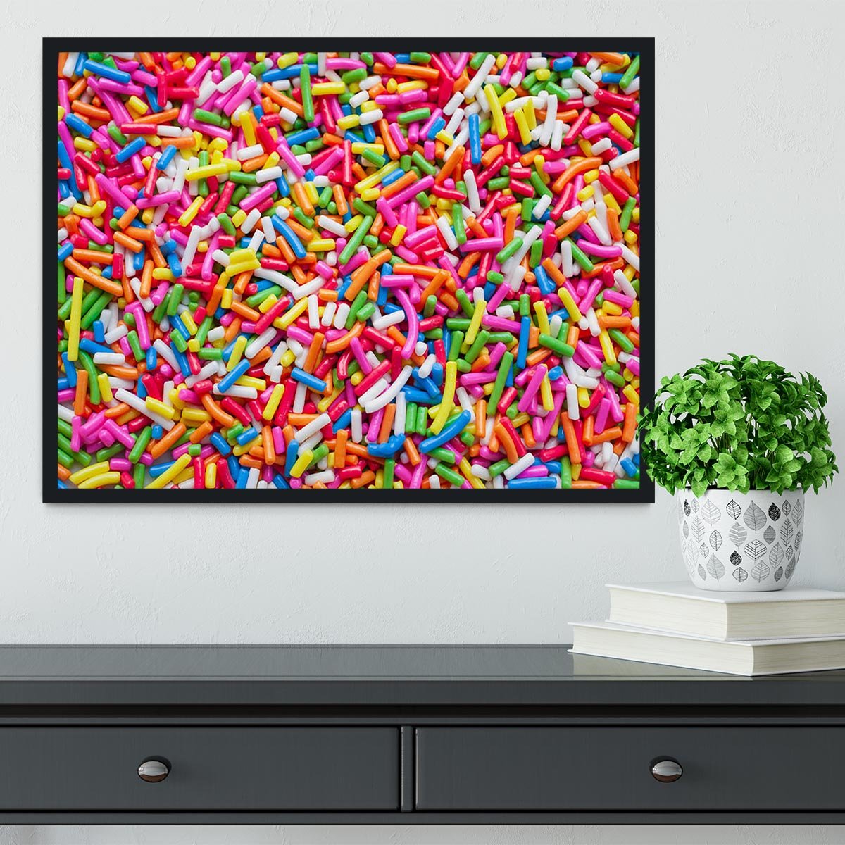 Sugar sprinkle dots Framed Print - Canvas Art Rocks - 2