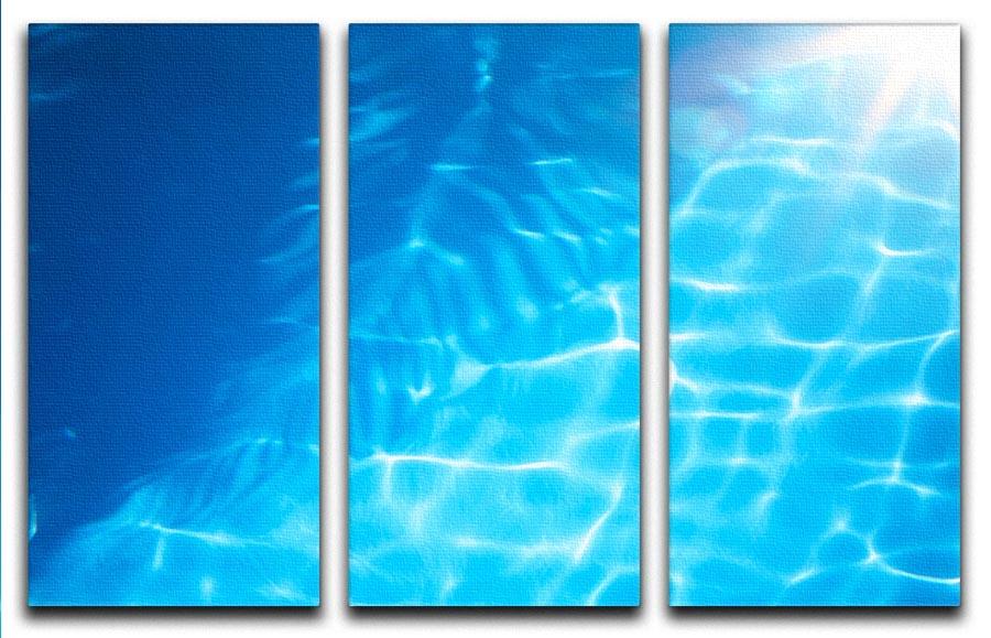 Summer beach background 3 Split Panel Canvas Print - Canvas Art Rocks - 1