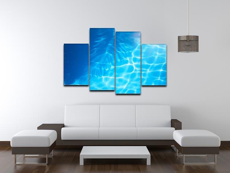 Summer beach background 4 Split Panel Canvas - Canvas Art Rocks - 3