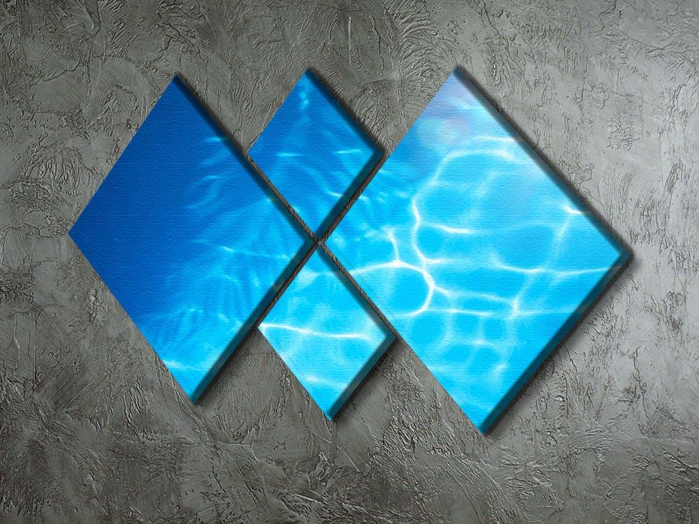Summer beach background 4 Square Multi Panel Canvas - Canvas Art Rocks - 2