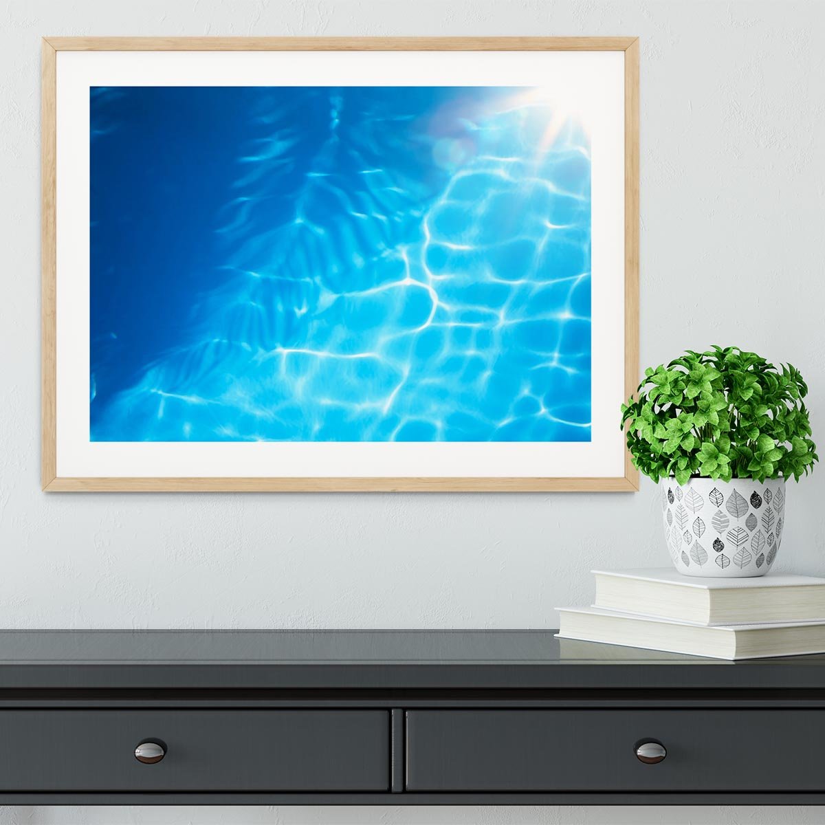 Summer beach background Framed Print - Canvas Art Rocks - 3