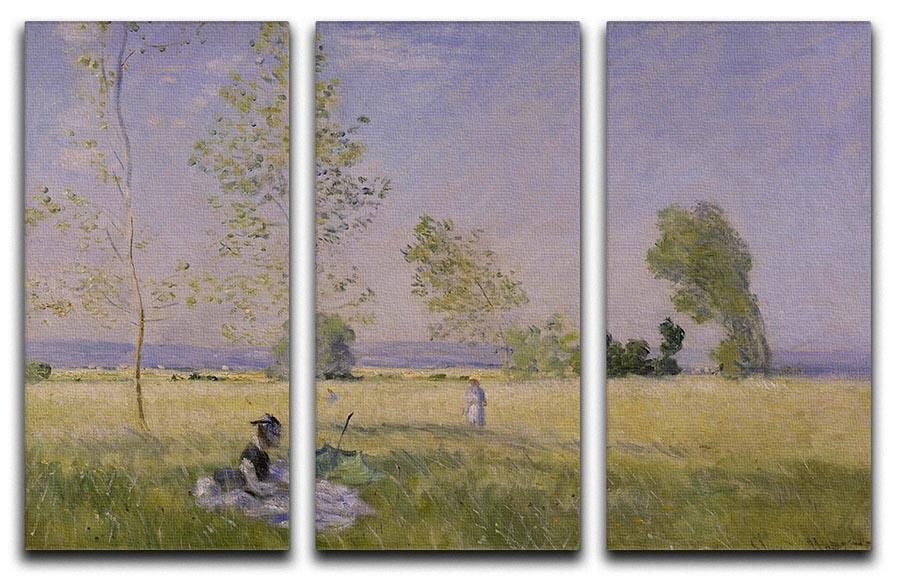 Summer by Monet Split Panel Canvas Print - Canvas Art Rocks - 4