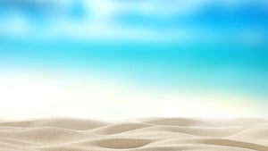 Summer exotic sandy beach with blur sea Wall Mural Wallpaper - Canvas Art Rocks - 1