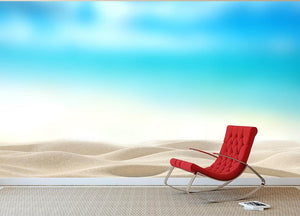 Summer exotic sandy beach with blur sea Wall Mural Wallpaper - Canvas Art Rocks - 2