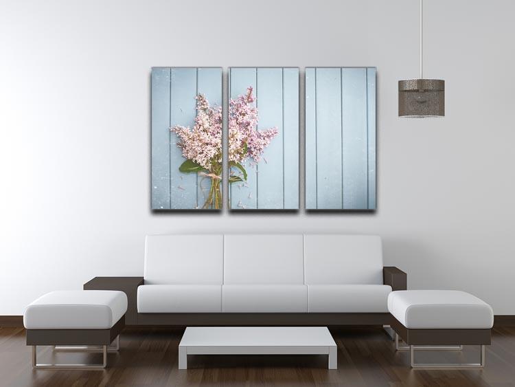 Summer gentle bouquet of lilac flowers 3 Split Panel Canvas Print - Canvas Art Rocks - 3