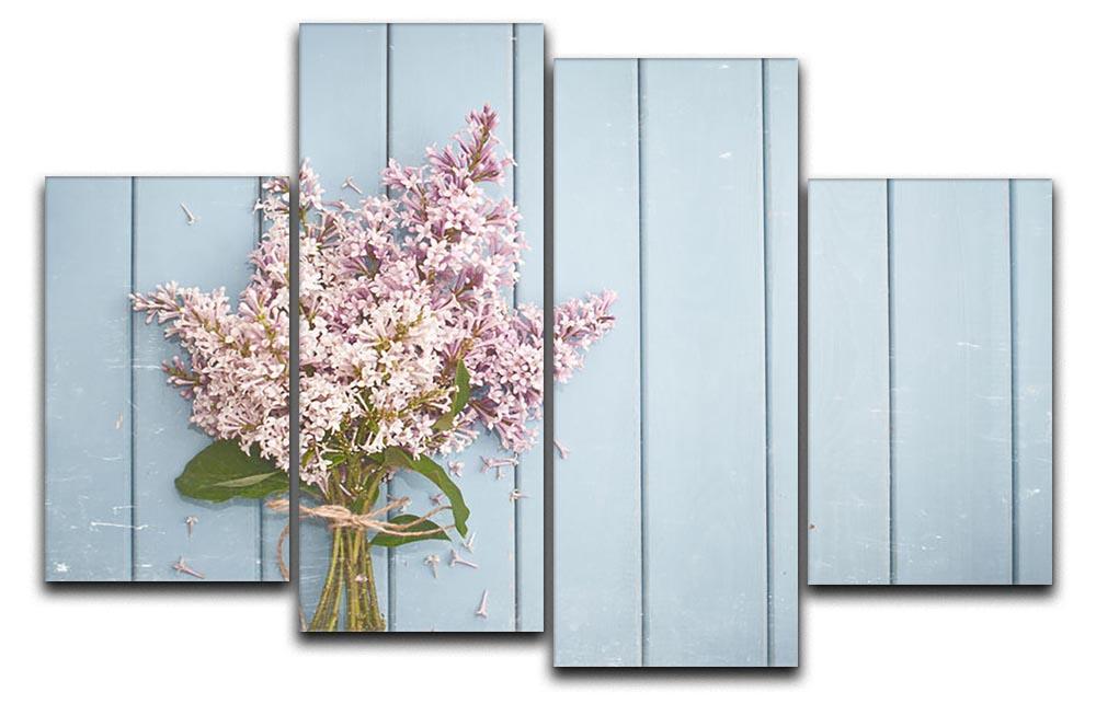 Summer gentle bouquet of lilac flowers 4 Split Panel Canvas  - Canvas Art Rocks - 1