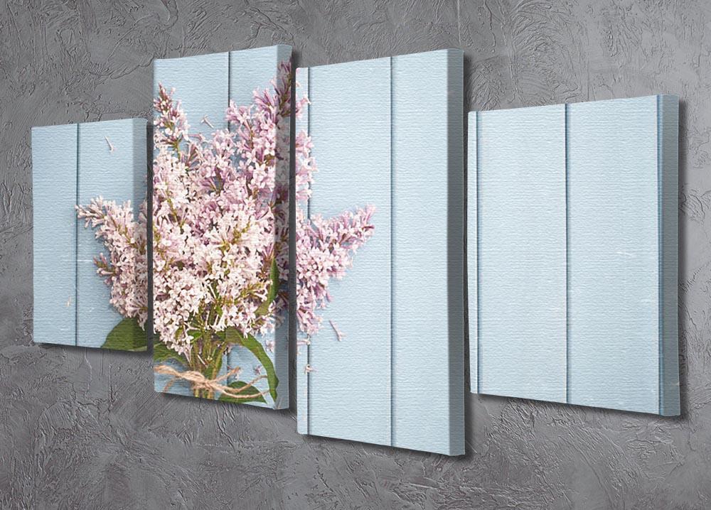 Summer gentle bouquet of lilac flowers 4 Split Panel Canvas  - Canvas Art Rocks - 2