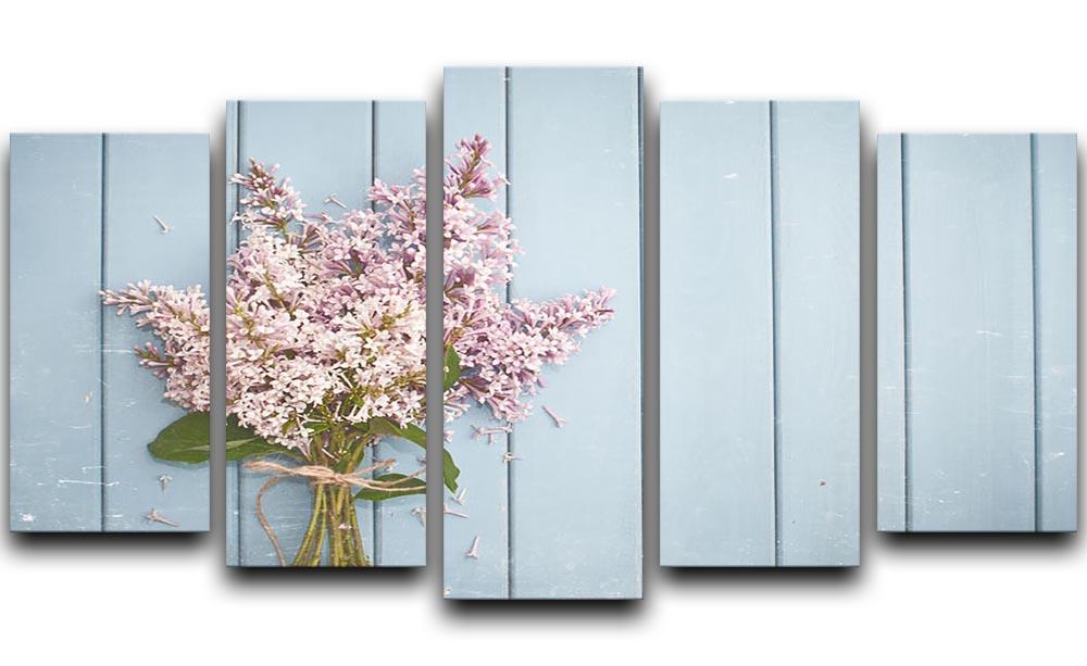 Summer gentle bouquet of lilac flowers 5 Split Panel Canvas  - Canvas Art Rocks - 1