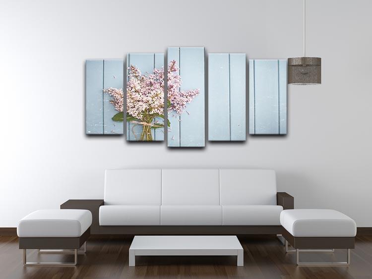 Summer gentle bouquet of lilac flowers 5 Split Panel Canvas  - Canvas Art Rocks - 3