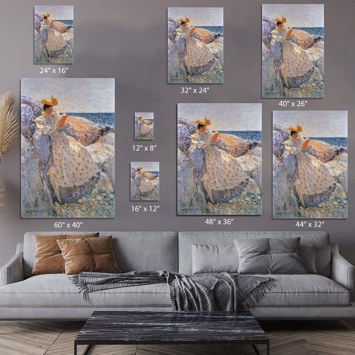 Summer sunlight by Hassam Canvas Print or Poster