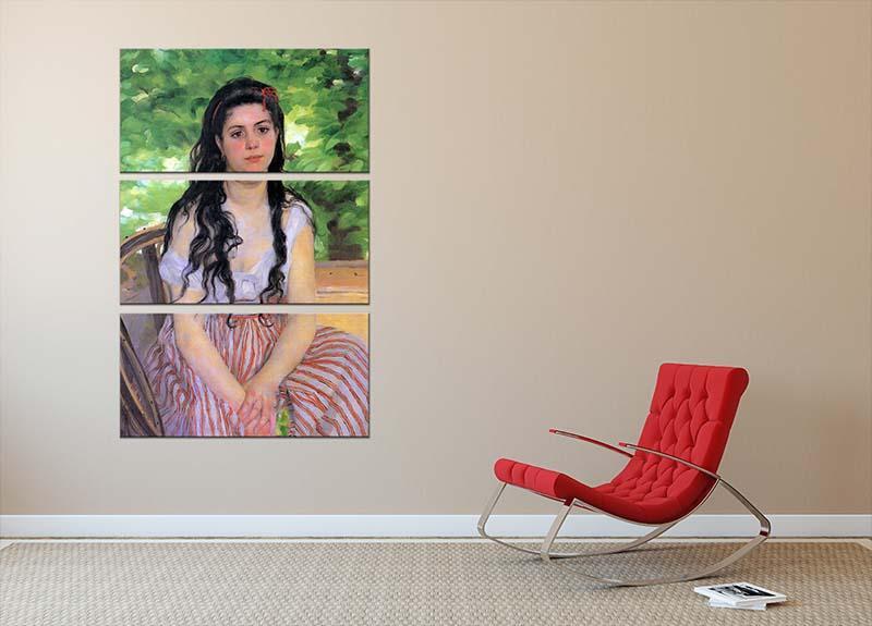 Summertime study by Renoir 3 Split Panel Canvas Print - Canvas Art Rocks - 2