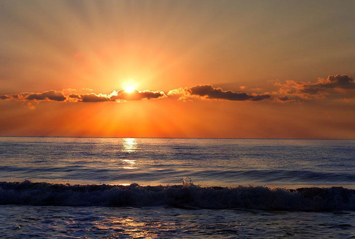 Sun rays over the bulgarian Black sea Wall Mural Wallpaper