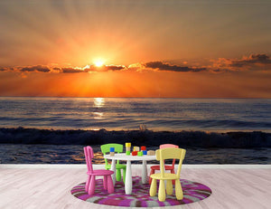 Sun rays over the bulgarian Black sea Wall Mural Wallpaper - Canvas Art Rocks - 2