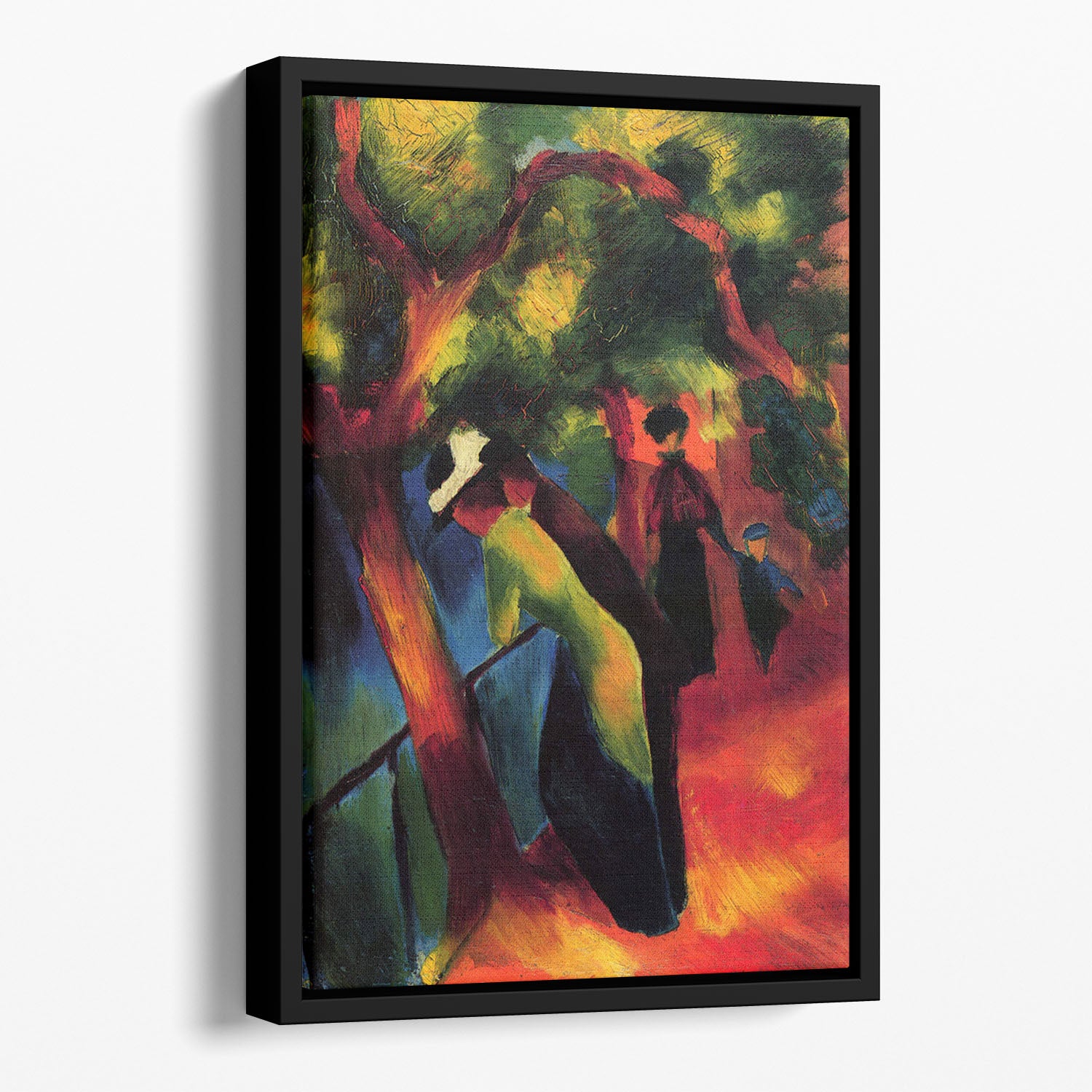 Sunny way by August Macke Floating Framed Canvas - Canvas Art Rocks - 1