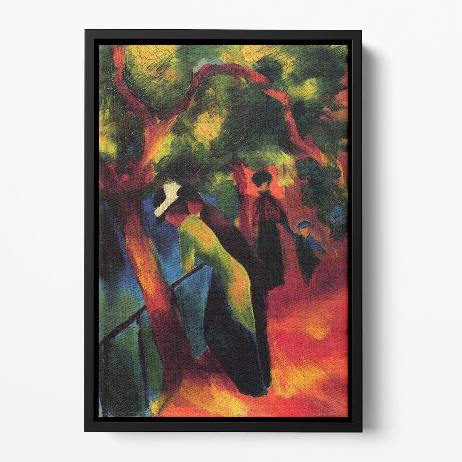 Sunny way by August Macke Floating Framed Canvas - Canvas Art Rocks - 2
