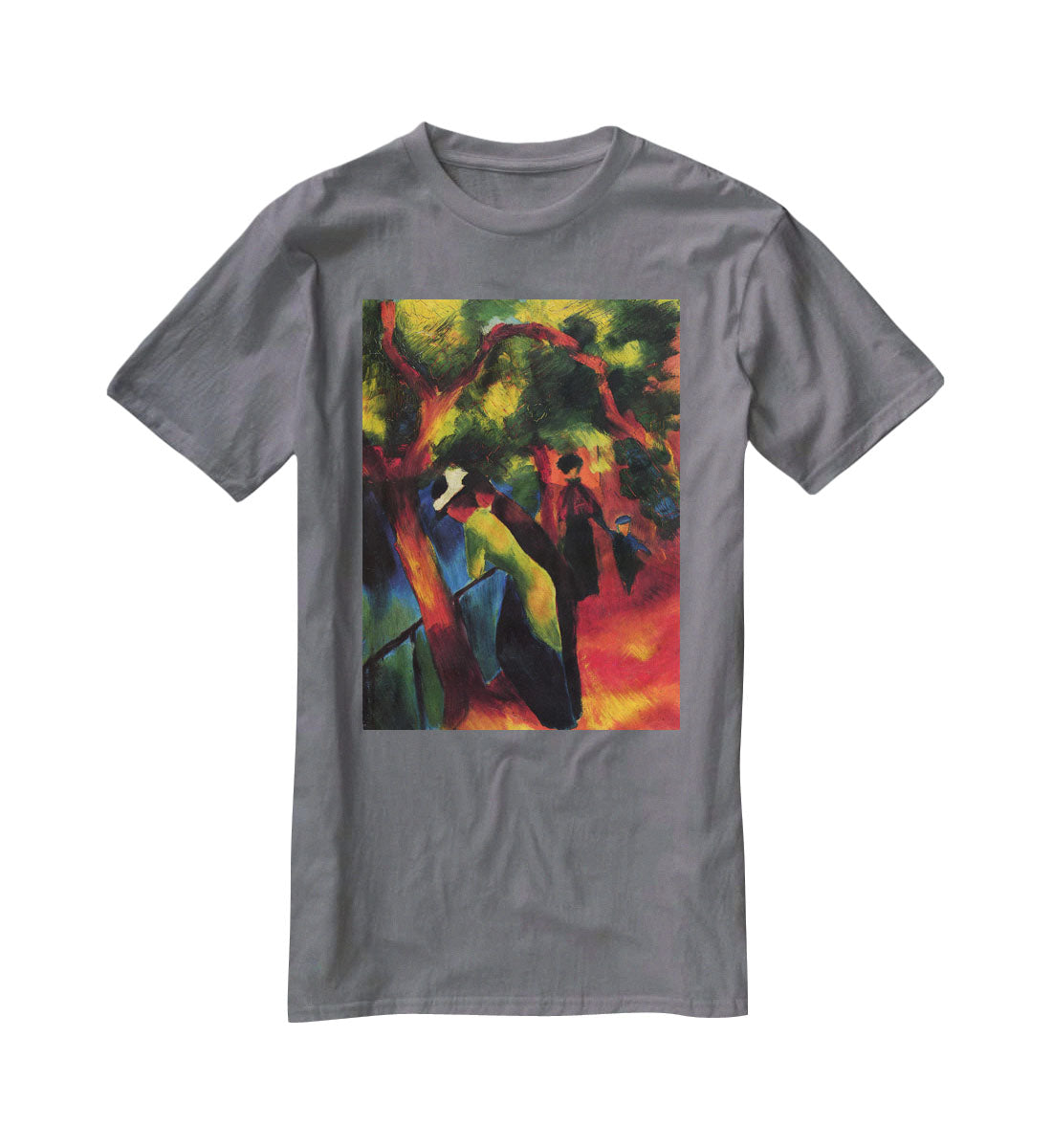 Sunny way by August Macke T-Shirt - Canvas Art Rocks - 3