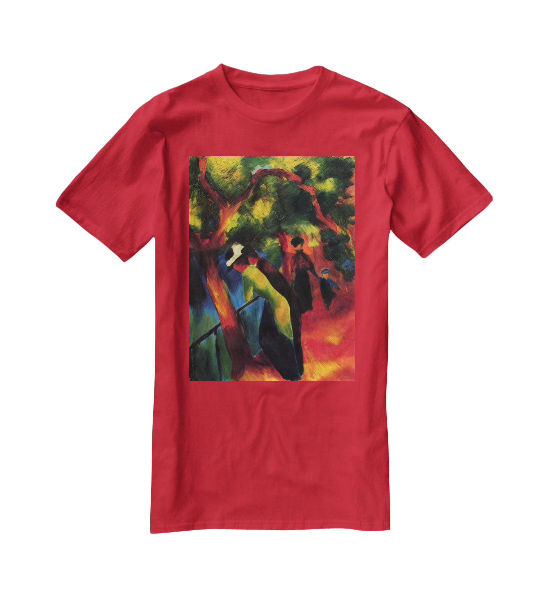 Sunny way by August Macke T-Shirt - Canvas Art Rocks - 4