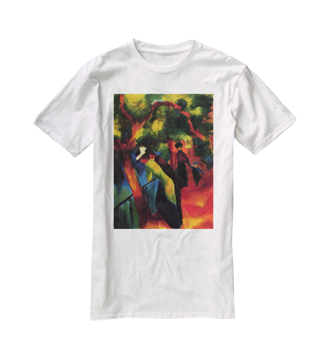Sunny way by August Macke T-Shirt - Canvas Art Rocks - 5