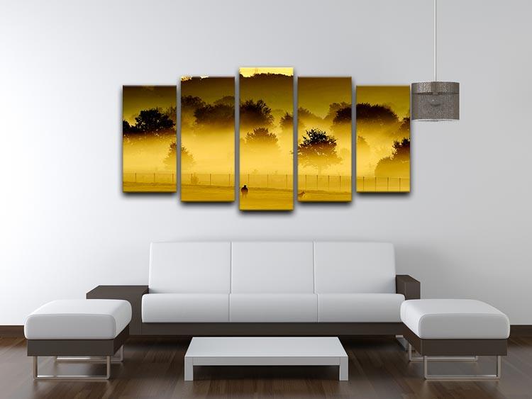 Sunrise and Mist 5 Split Panel Canvas - Canvas Art Rocks - 3
