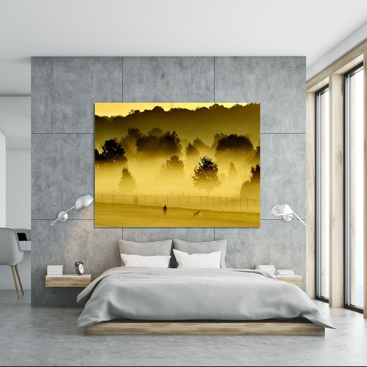 Sunrise and Mist Canvas Print or Poster