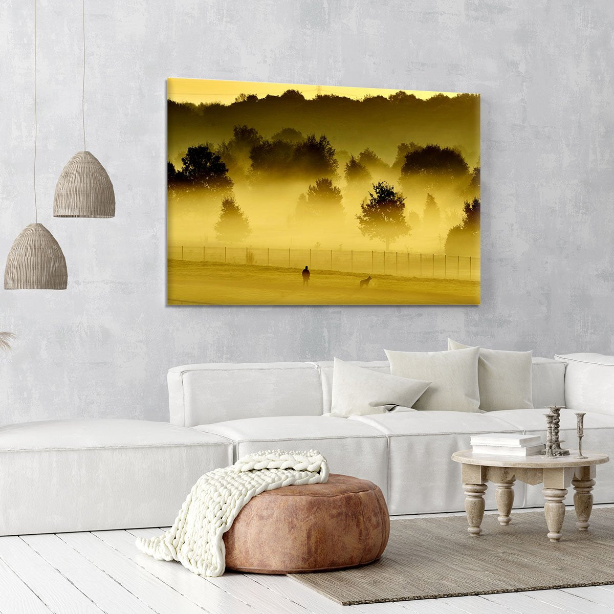 Sunrise and Mist Canvas Print or Poster