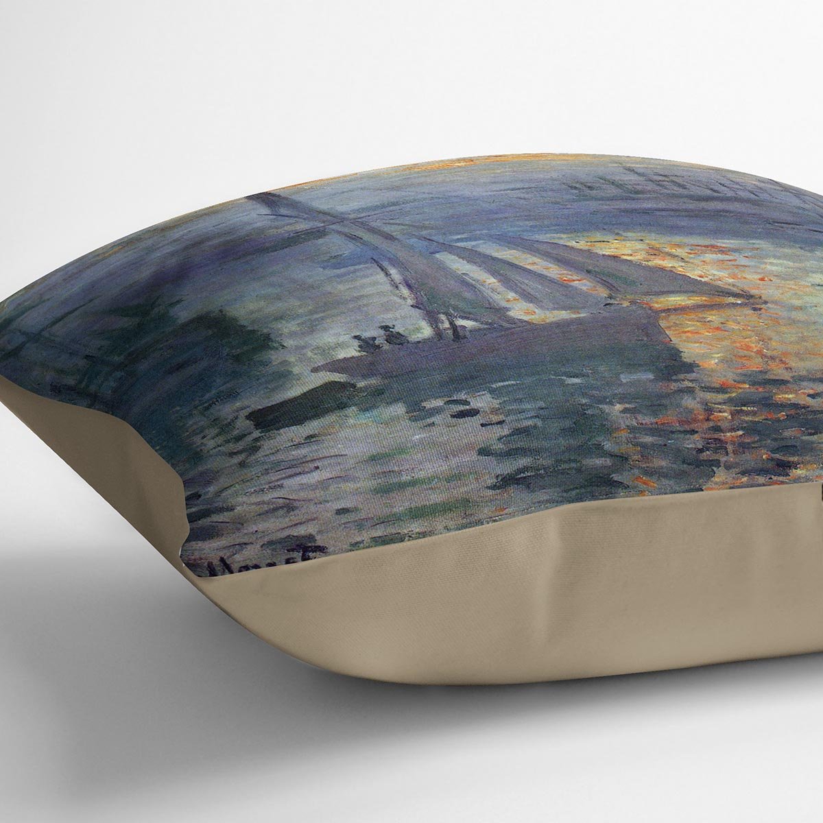 Sunrise at Sea by Monet Throw Pillow