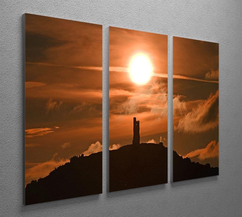 Sunrise behind Castle Hill 3 Split Panel Canvas Print - Canvas Art Rocks - 2