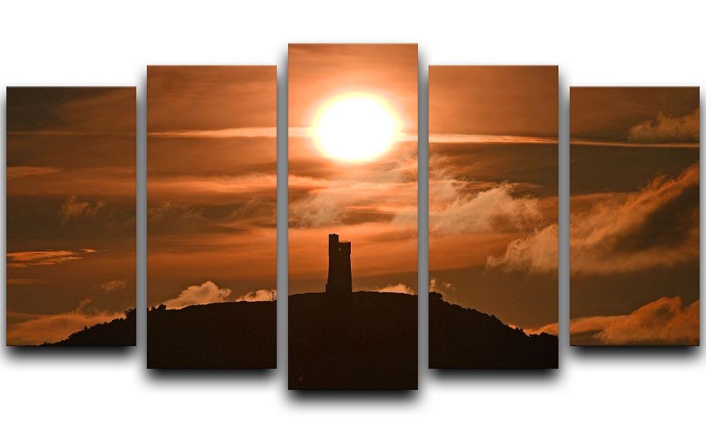 Sunrise behind Castle Hill 5 Split Panel Canvas - Canvas Art Rocks - 1