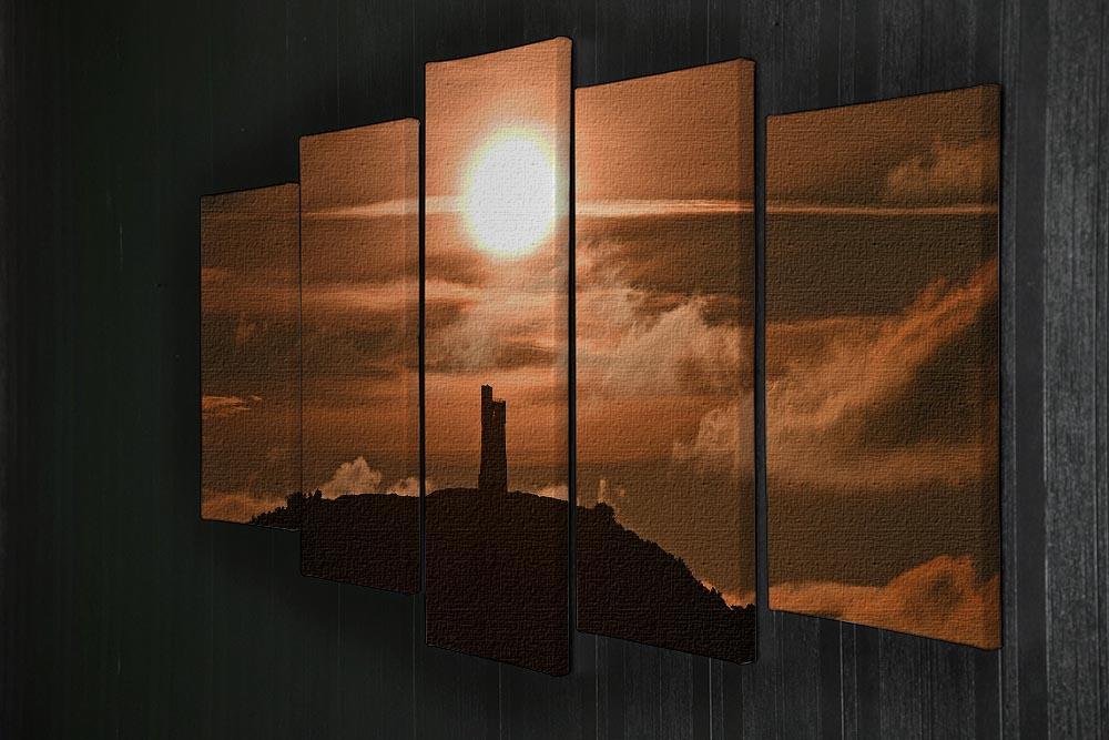 Sunrise behind Castle Hill 5 Split Panel Canvas - Canvas Art Rocks - 2