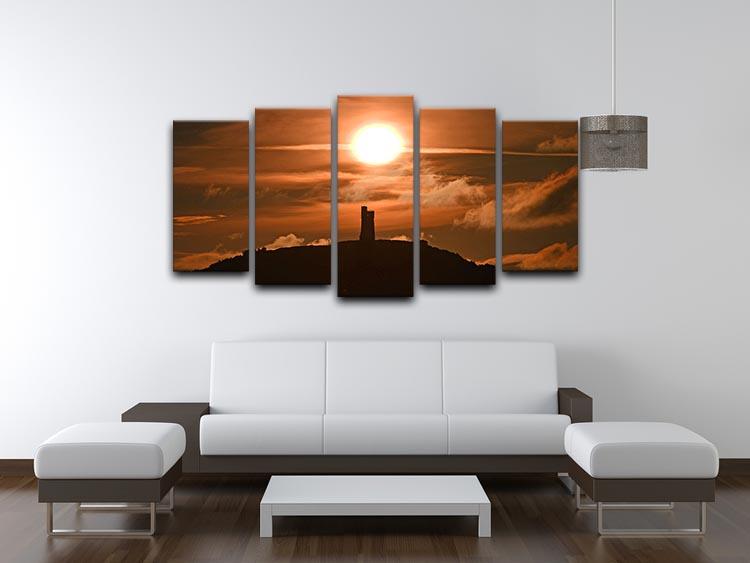 Sunrise behind Castle Hill 5 Split Panel Canvas - Canvas Art Rocks - 3
