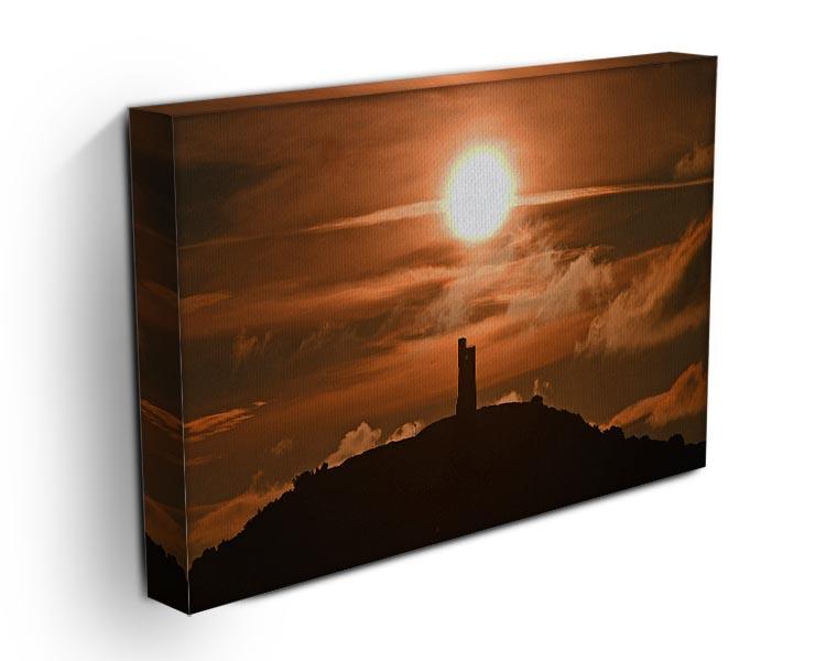Sunrise behind Castle Hill Canvas Print or Poster - Canvas Art Rocks - 3