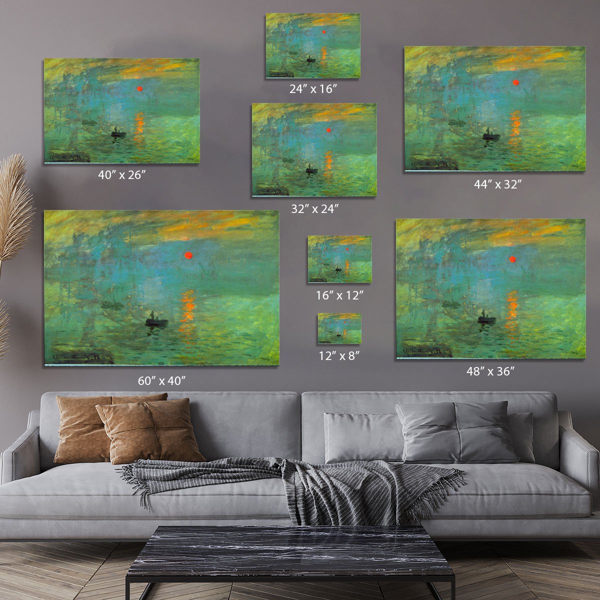 Sunrise by Monet Canvas Print or Poster