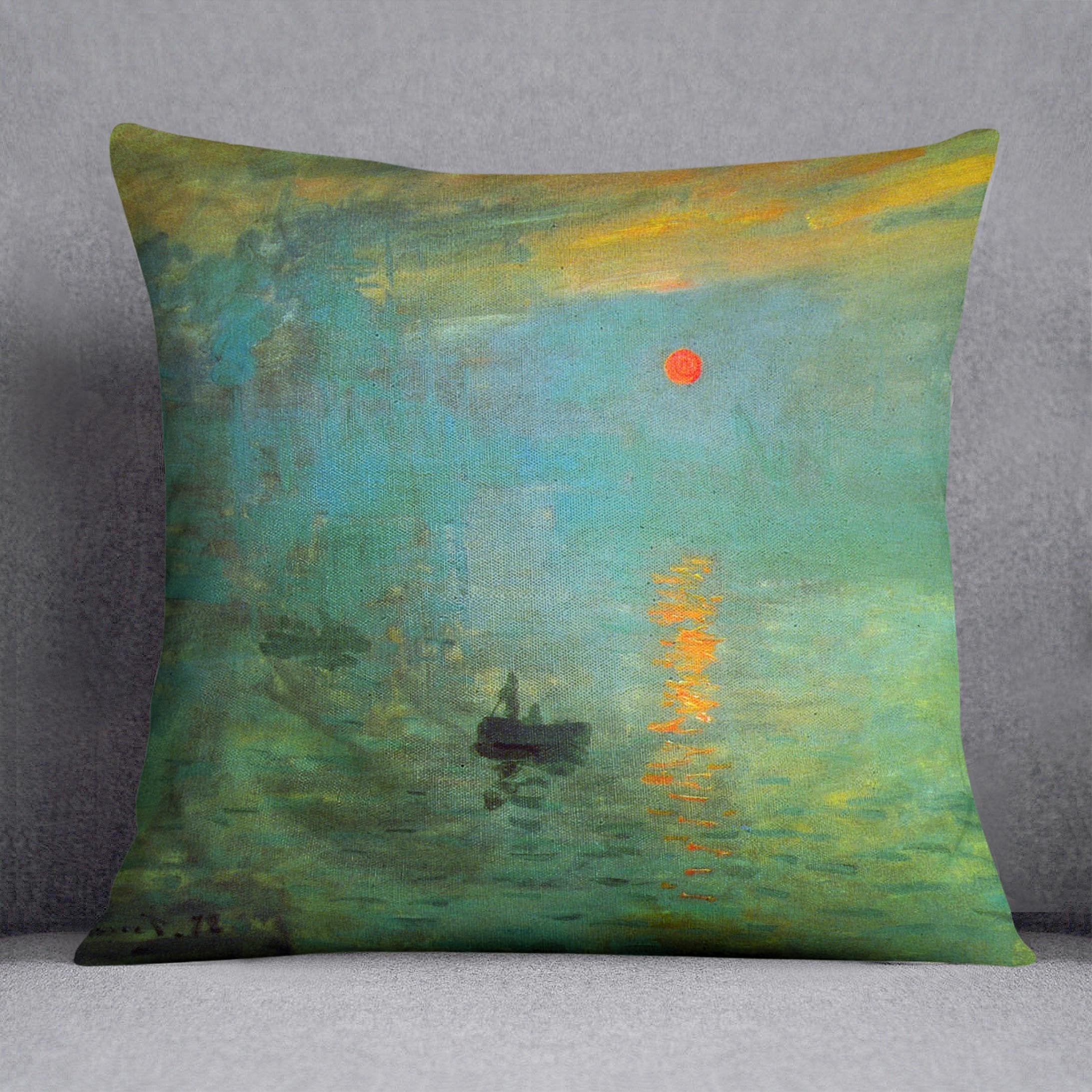 Sunrise by Monet Throw Pillow