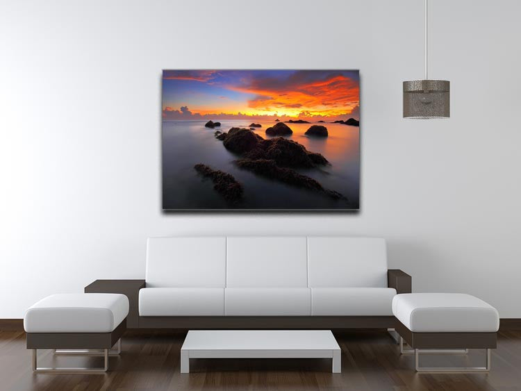 Misty Sunset Print - Canvas Art Rocks - 4