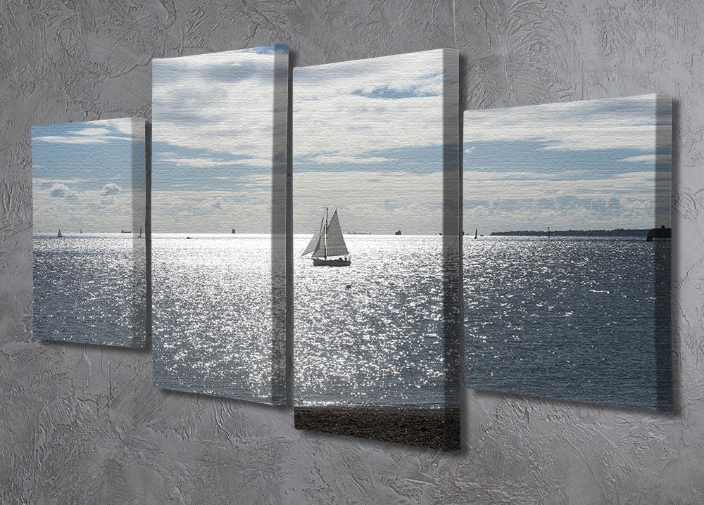 Sunshine on the sea 4 Split Panel Canvas - Canvas Art Rocks - 2