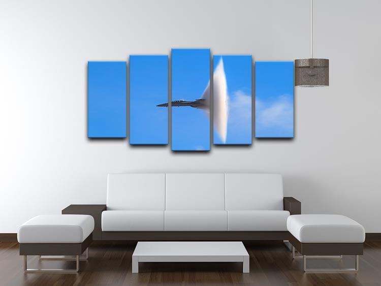 Super Hornet with transonic vapor cone 5 Split Panel Canvas  - Canvas Art Rocks - 3
