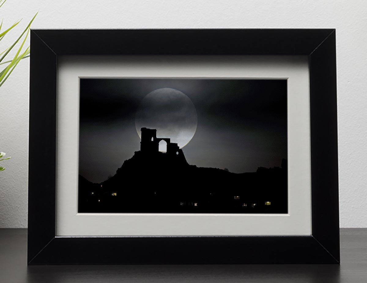 Super Moon at Mow Cop Framed Print - Canvas Art Rocks - 1