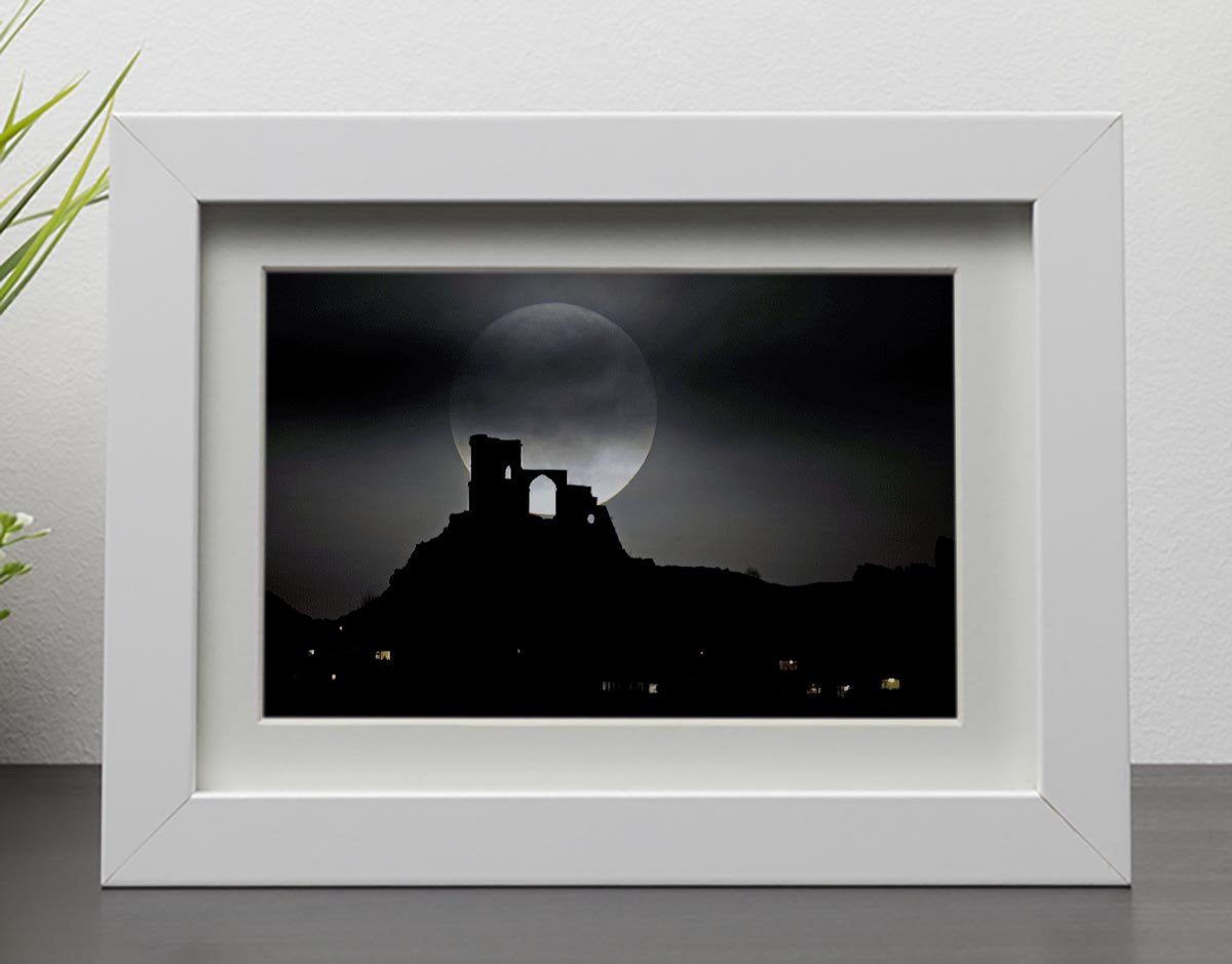 Super Moon at Mow Cop Framed Print - Canvas Art Rocks - 3