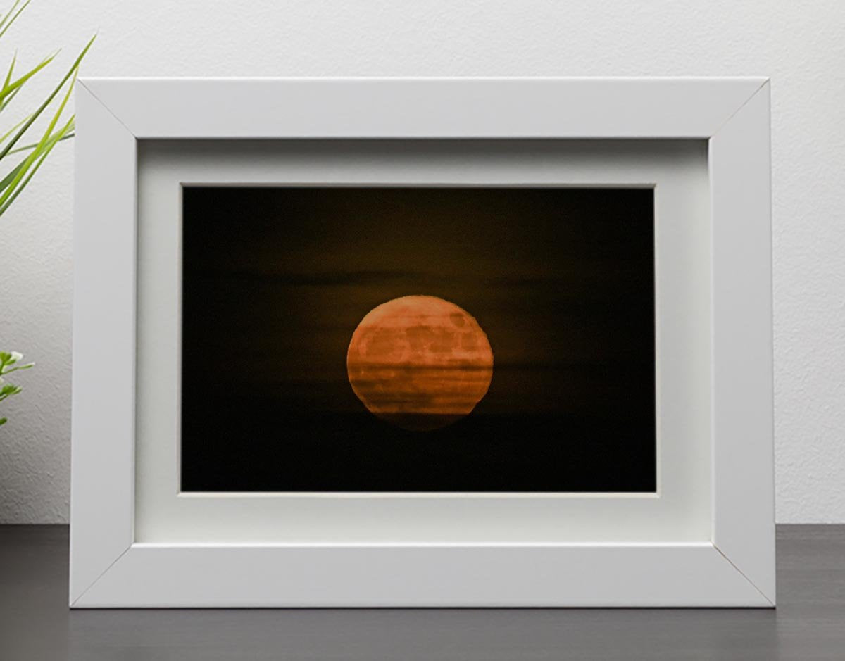 Super moon Framed Print - Canvas Art Rocks - 3