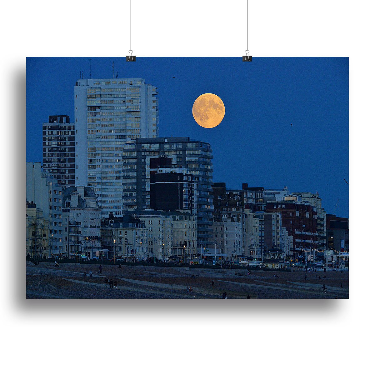 Super moon over Brighton Canvas Print or Poster