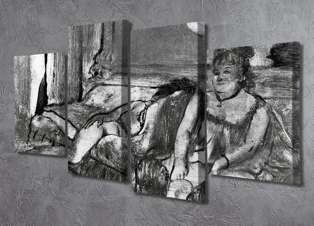 Taking a rest by Degas 4 Split Panel Canvas - Canvas Art Rocks - 2