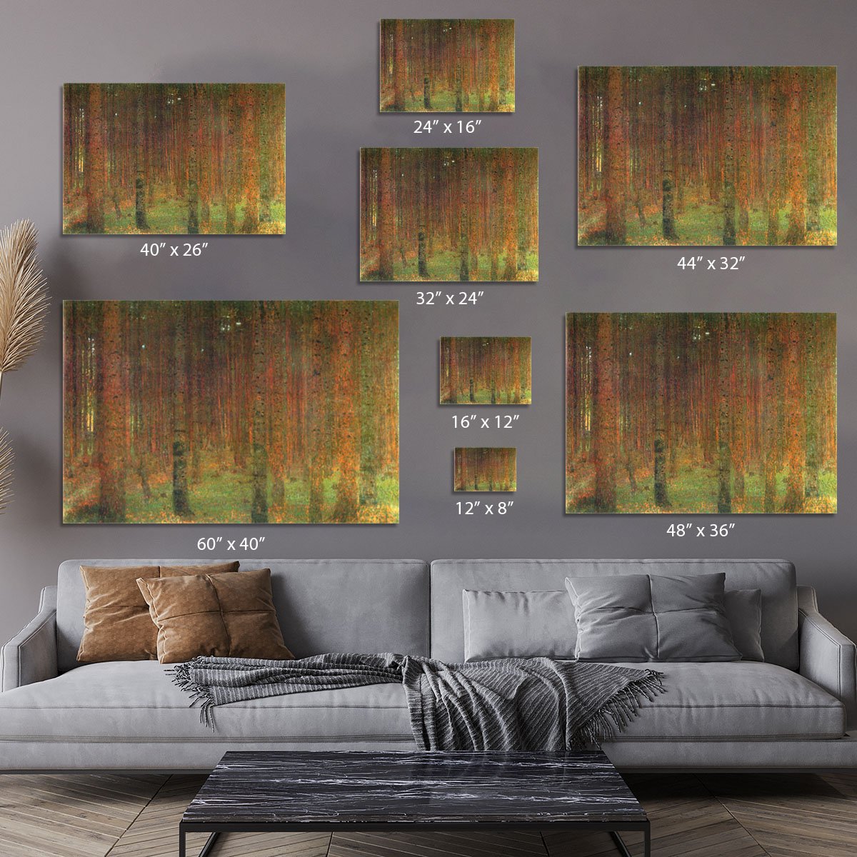 Tannenwald II by Klimt Canvas Print or Poster