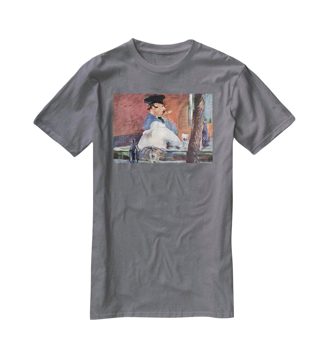 Tavern by Manet T-Shirt - Canvas Art Rocks - 3