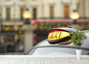 Taxi car selective focus Wall Mural Wallpaper - Canvas Art Rocks - 4