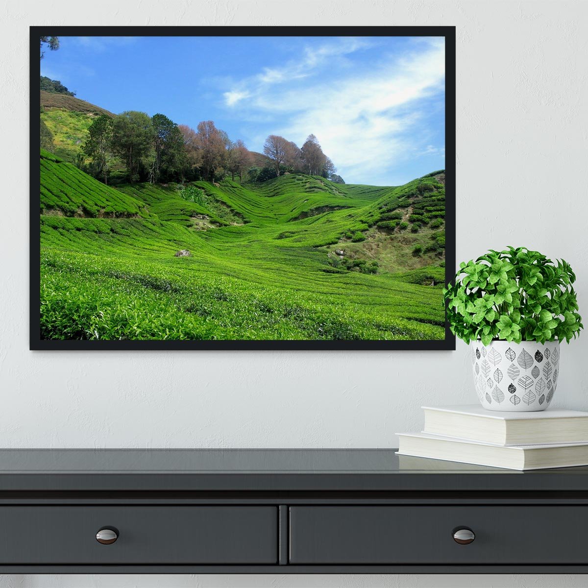 Tea Mountain Framed Print - Canvas Art Rocks - 2