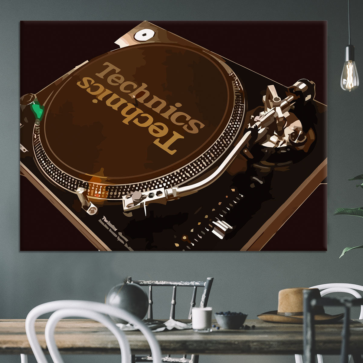 Technics 1210 Record Deck Canvas Print or Poster - Canvas Art Rocks - 3