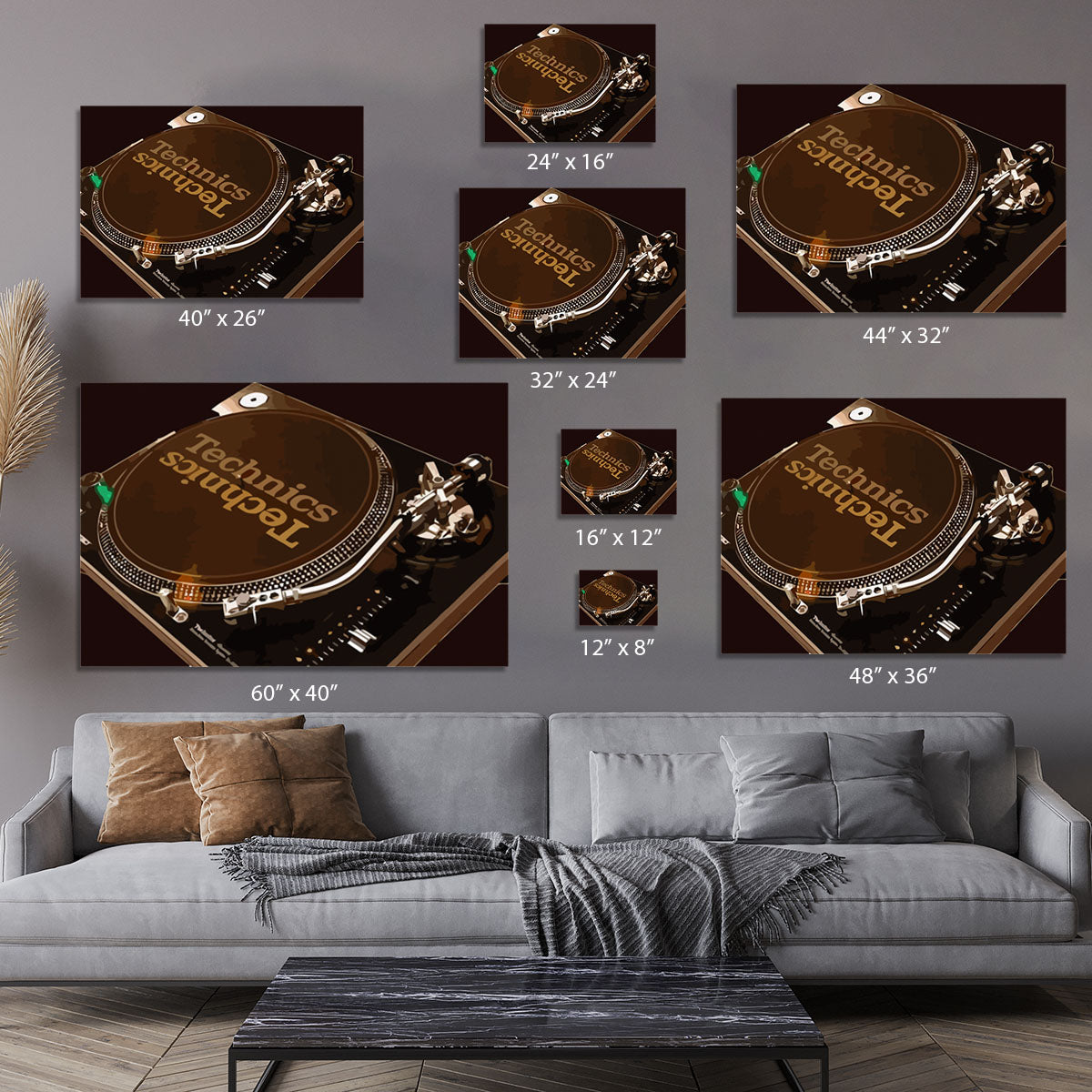 Technics 1210 Record Deck Canvas Print or Poster - Canvas Art Rocks - 7