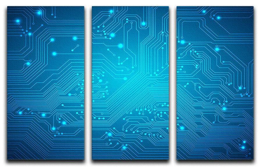 Technological vector 3 Split Panel Canvas Print - Canvas Art Rocks - 1