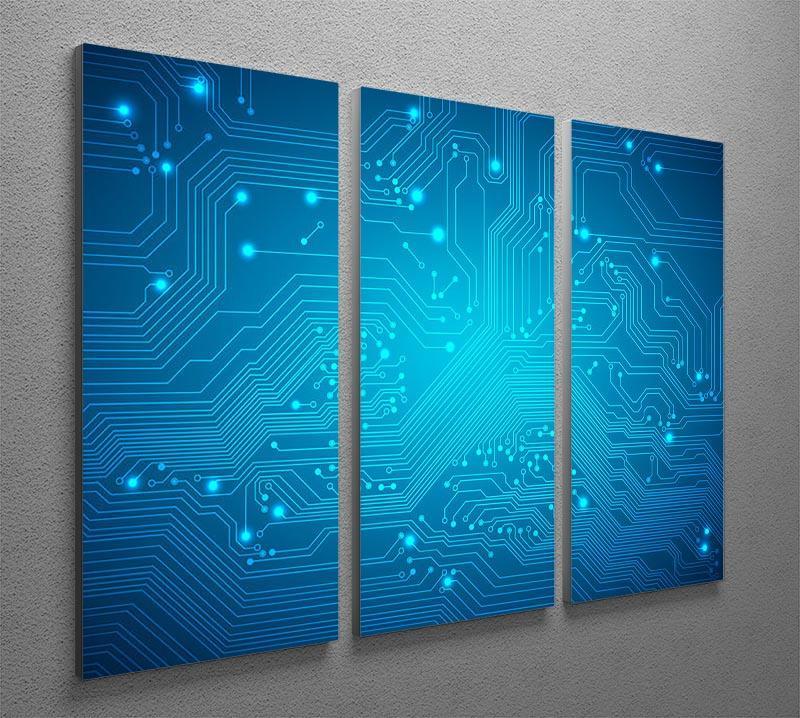 Technological vector 3 Split Panel Canvas Print - Canvas Art Rocks - 2